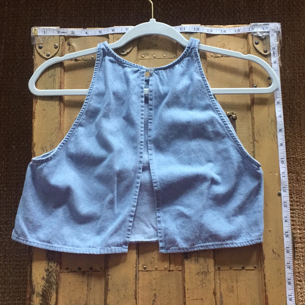 AMERICAN APPAREL BOHO DENIM CROP TOP USA S - Picture 4 of 8